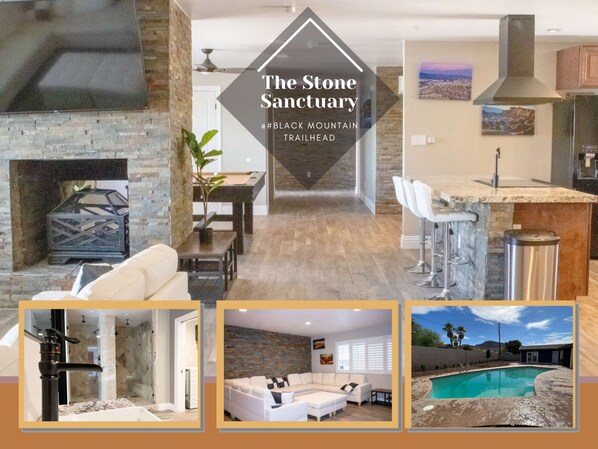"Spread out in style in a totally remodeled house."