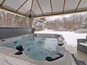 Hot tub is open year-round for your use