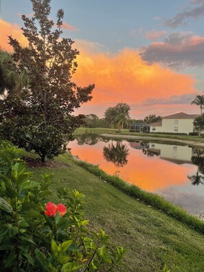 Sunset view from the lanai
