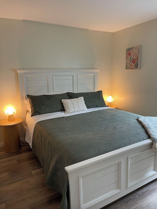 Master bedroom with king size bed