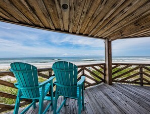 Private deck overlooking the Gulf and Beach