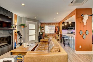 Couch and telescope