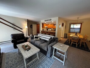 Open concept living space. 