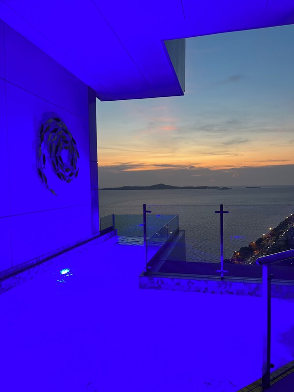 Night view from pool in 49th floor