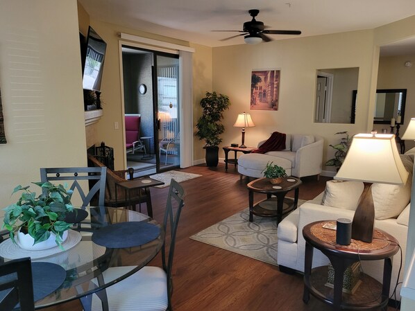 Open Living and Dining Area