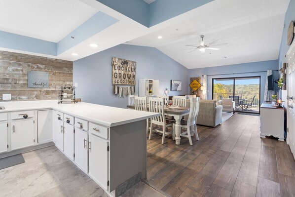 Open concept floor plan