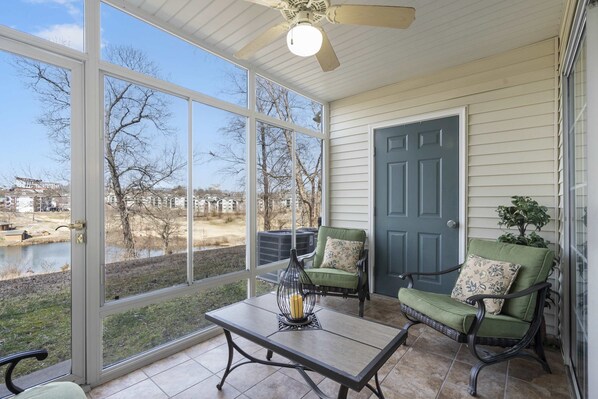 Take in the fresh air and gorgeous views while enjoying comfortable patio seating