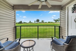 Enjoy the amazing golf course view from the balcony
