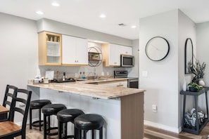 Additional counter seating for 4