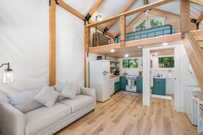 Living room and kitchen