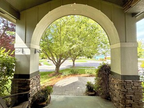 Let the front entrance of the home welcome you to a relaxing & rejuvenating stay
