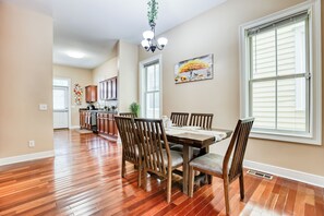 Well-lit dining area—perfect for savoring your culinary creations. 