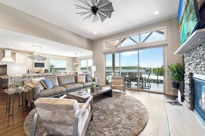 LIVING ROOM WITH LAKEVIEW