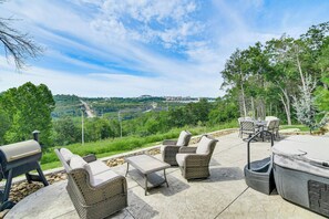 Patio | Private Hot Tub | Traeger Grill | Outdoor Dining Area | Views