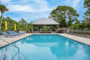 Access to the building's beautiful pool.