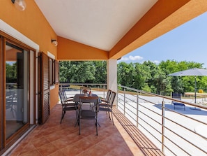 Wood, Flooring, Furniture, Interior Design, Floor, Outdoor Furniture, Ceiling, Chair, Porch, Shade