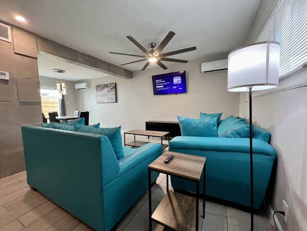 Living Room with Smart RokuTV