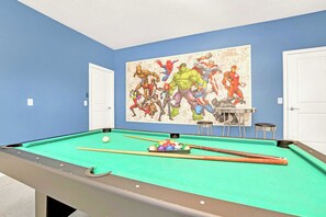 Garage-Turned Billiards Room
