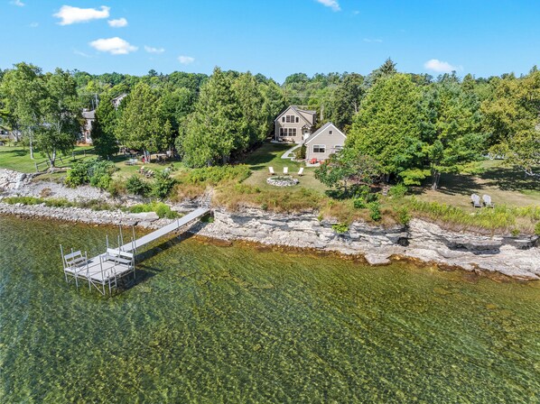 Premier waterfront with a Large dock and view of Lake Michigan!
