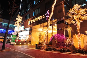 Front of property – evening/night