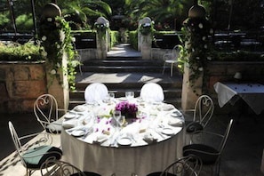 Outdoor wedding area
