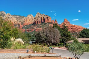 Views of Wilson Mountain from the front patio. 
