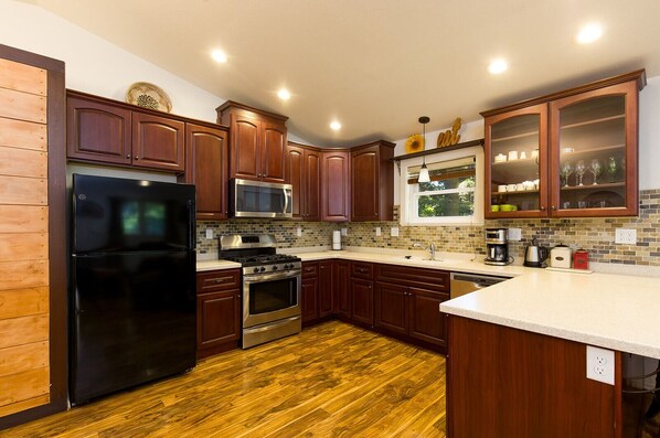 Fully stocked kitchen