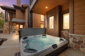 Outdoor Hot Tub in our Luxury Park City Vacation Rental