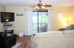 Living Room with Access to Screened in Porch