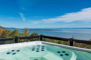 Soak in the Spa, sunset views await.