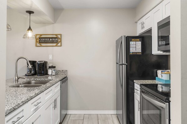 Fully stocked kitchen