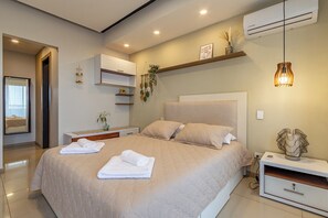 Enjoy our queen bed for a comfortable sleep, we have black out curtains!