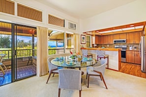 Dine with loved ones at Kapalua Ridge 2321 or step onto the lanai to enjoy meals with a view.