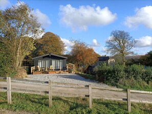 Front of Lodge With Dartmoor in the Distance