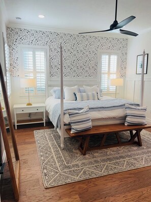 Primary bedroom with king