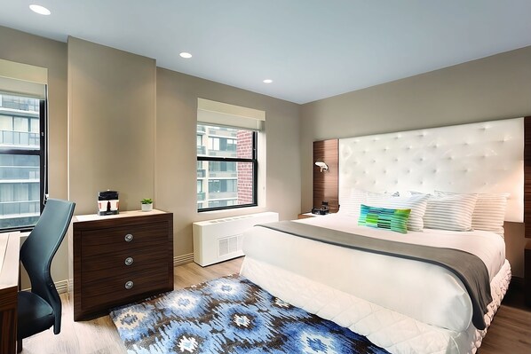 Unit with King Bed. Exact unit assigned upon arrival.
