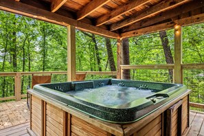 Melt your troubles away in the 7-person Hot Tub