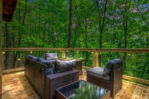 Soak in the views and enjoy an evening fire