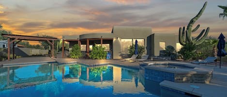 Enjoy a late night dip in this large pool!