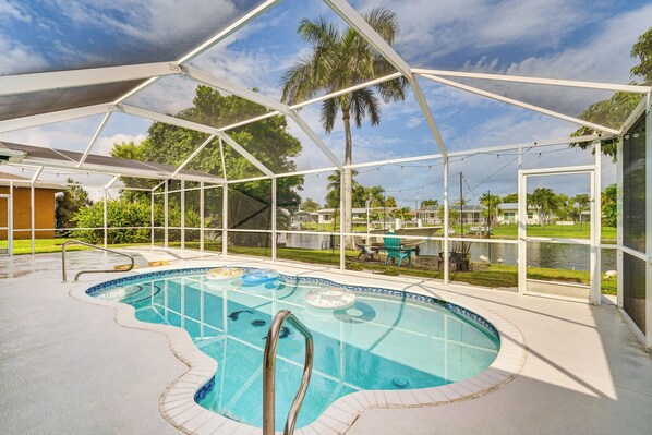 Cape Coral Vacation Rental | 3BR | 2BA | 1,420 Sq Ft | 2 Steps to Access