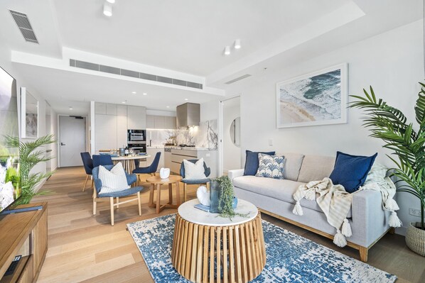 Cozy living area for the guests to relax
