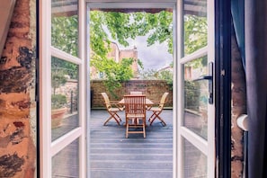 Entrance of the private garden