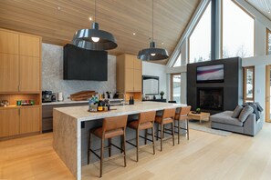 Vaulted Ceilings, natural light and views for days. A dream kitchen and living space.