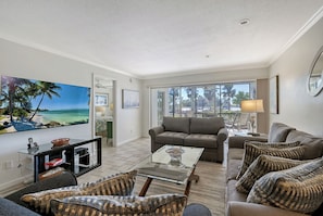 Living Area - New furniture with plenty of seating.