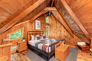 Your cozy retreat awaits in this spacious king bedroom.
