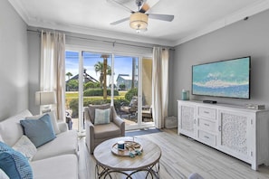 Bright Living Room - Relax in comfort just steps from the Gulf at this Leeward Key condo in Destin, Florida.