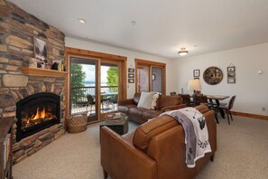 Lake view w/ Patio access from living room