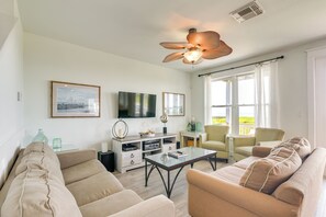 Living Room | 2-Story House | In-Unit Laundry | Self Check-In