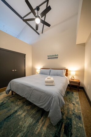 A cozy and inviting place to rest and sleep comfortably.