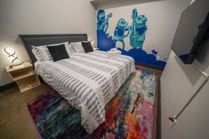A serene and comfortable space designed for restful sleep and personal relaxation.